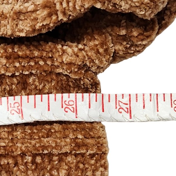 NEW SO V-Neck Cropped Gold Chenille Dropped Shoulder Sweater Size XXL - Picture 12 of 14